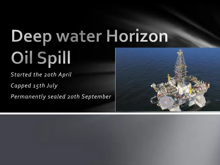 deep water horizon oil spill