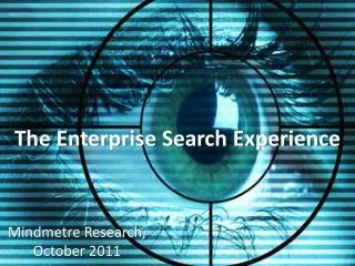 The Enterprise Search Experience