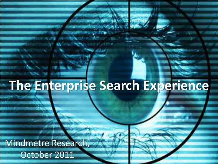 the enterprise search experience