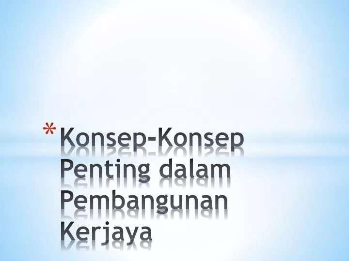 konsep konsep penting dalam pembangunan kerjaya