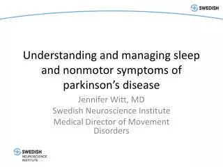 Understanding and managing sleep and nonmotor symptoms of parkinson’s disease