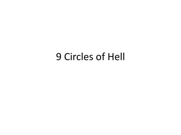 9 circles of hell