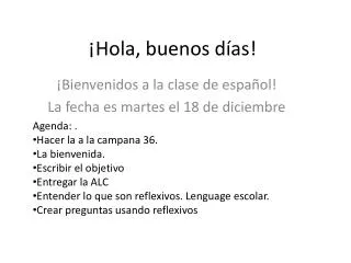 hola buenos d as