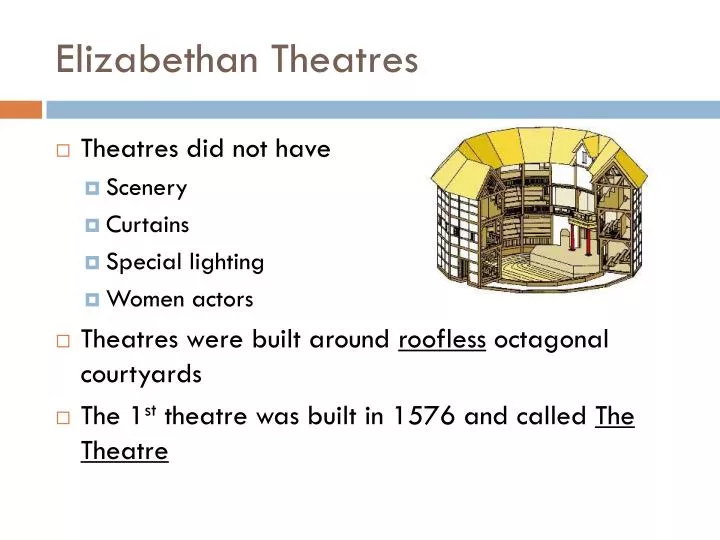 elizabethan theatres