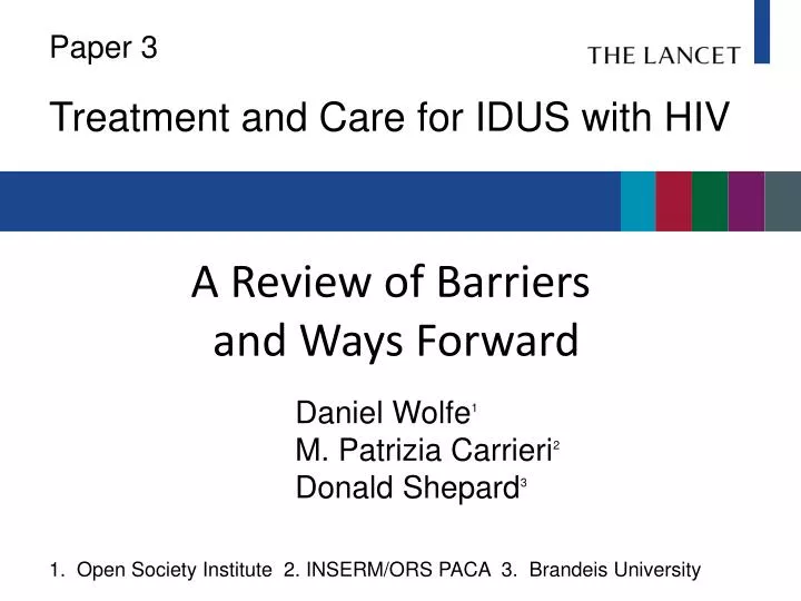 a review of barriers and ways forward