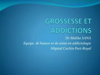 grossesse et addictions