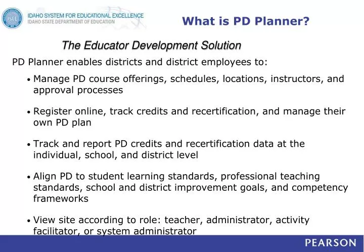 what is pd planner