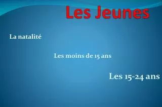 les jeunes