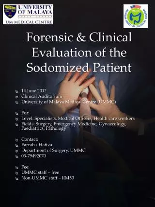 Forensic &amp; Clinical Evaluation of the Sodomized Patient