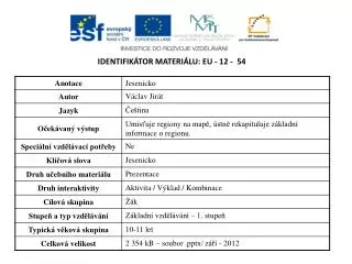 Identifikátor materiálu: EU - 12 - 54