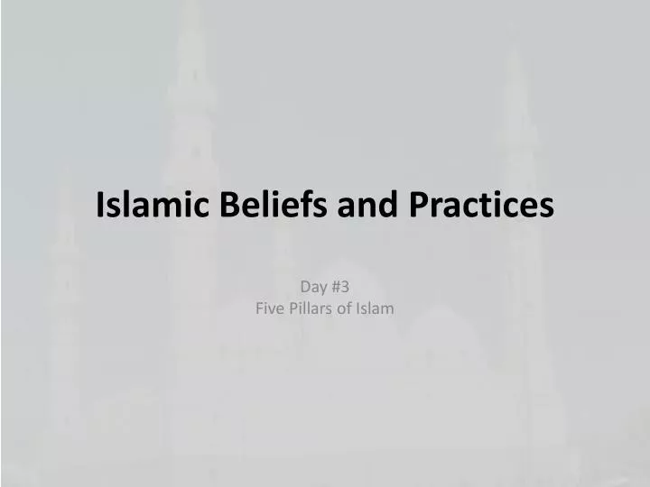 islamic beliefs and practices
