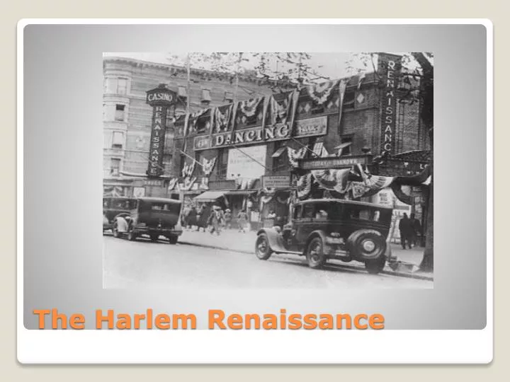 the harlem renaissance