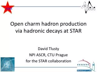 Open charm hadron production via hadronic decays at STAR
