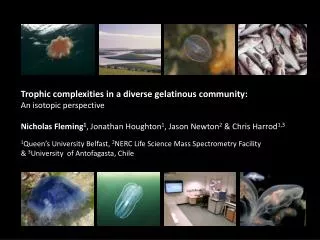Trophic complexities in a diverse gelatinous community : An isotopic perspective
