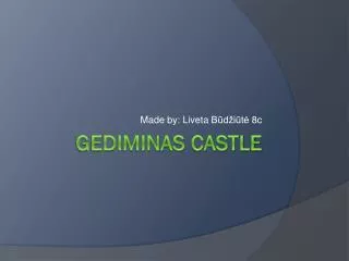Gediminas castle