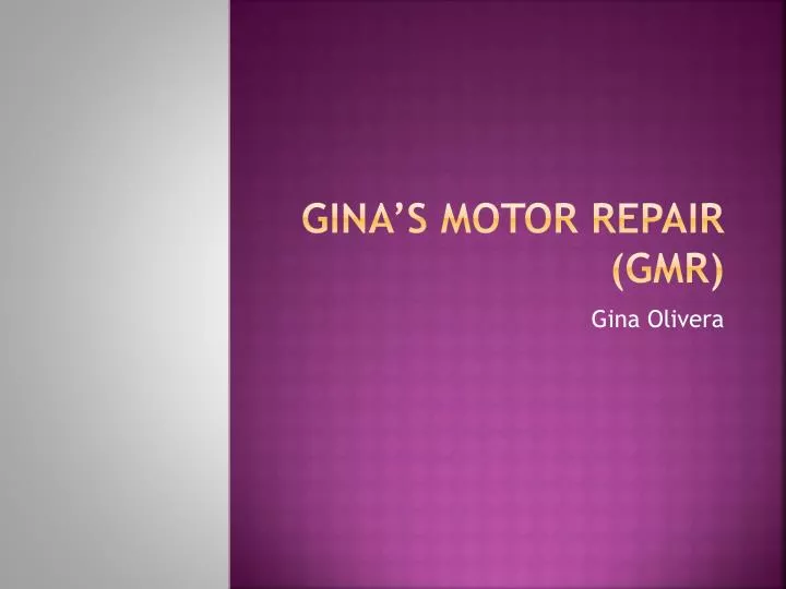 g ina s motor repair gmr