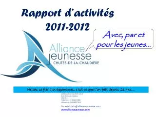 rapport d activit s 2011 2012