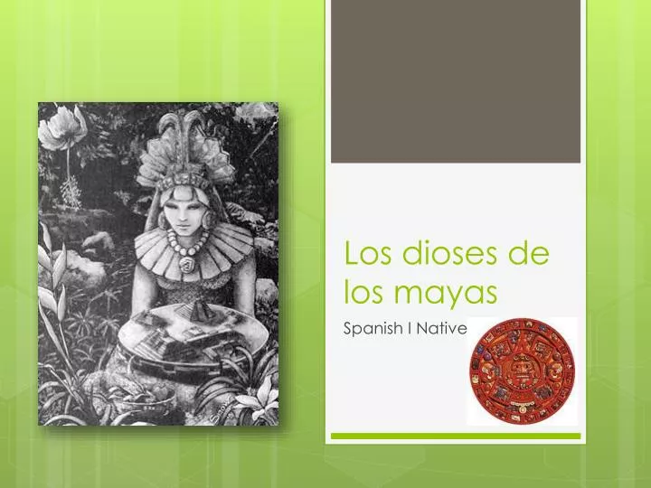 los dioses de los mayas