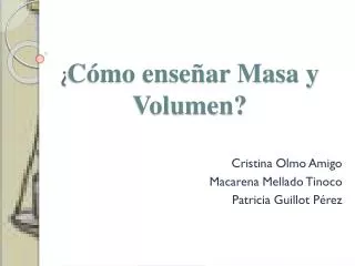 c mo ense ar masa y volumen