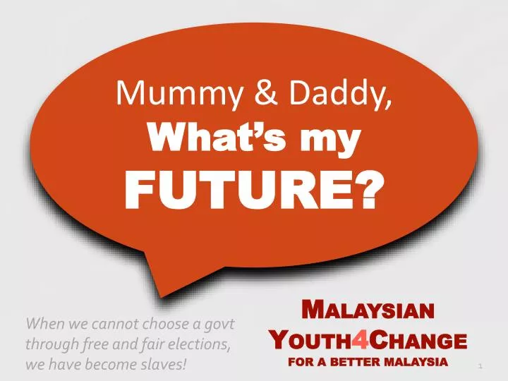 m alaysian y outh 4 c hange for a better malaysia
