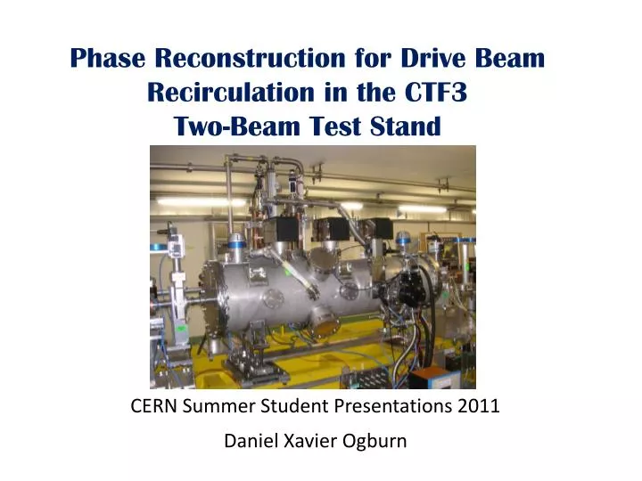 phase reconstruction for drive beam recirculation in the ctf3 two beam test stand