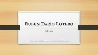 Rubén Darío Lotero