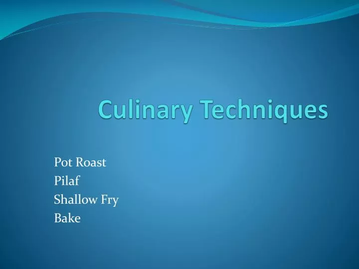 culinary techniques