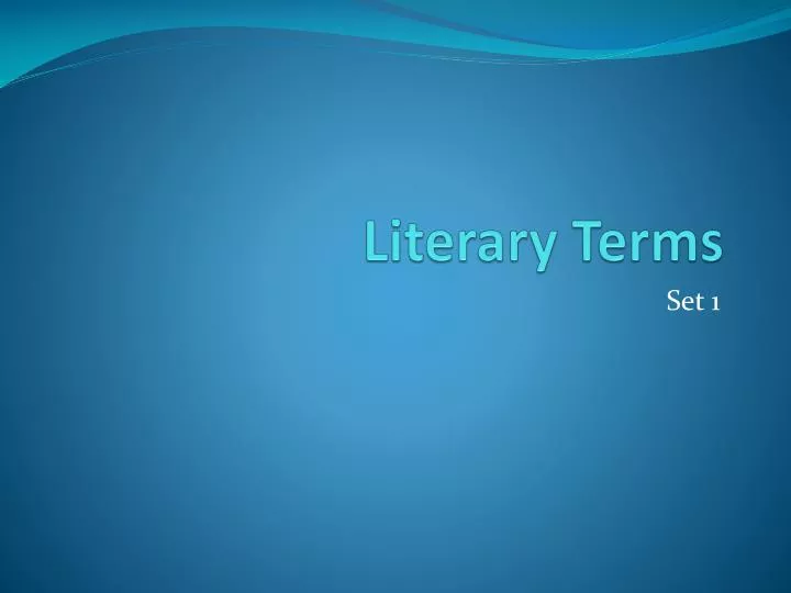 literary terms