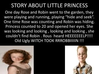 STORY ABOUT LITTLE PRINCESS