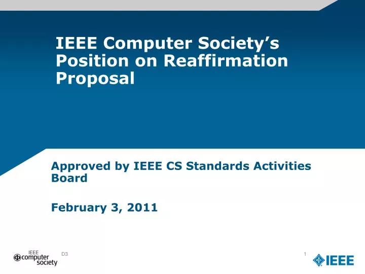 ieee computer society s position on reaffirmation proposal