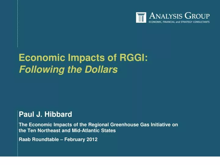 economic impacts of rggi following the dollars