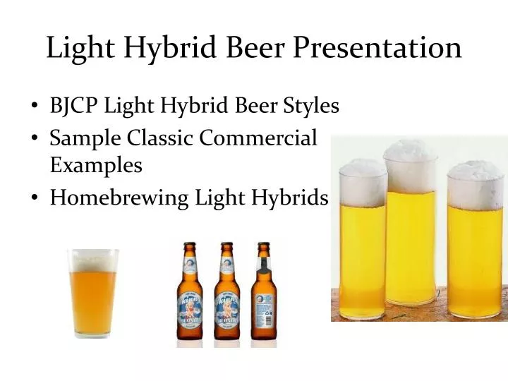 light hybrid beer presentation