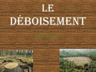 le d boisement