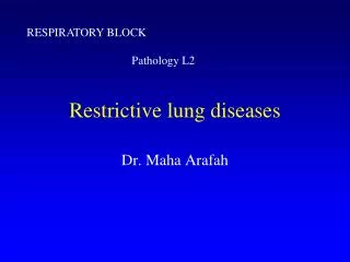 restrictive lung diseases