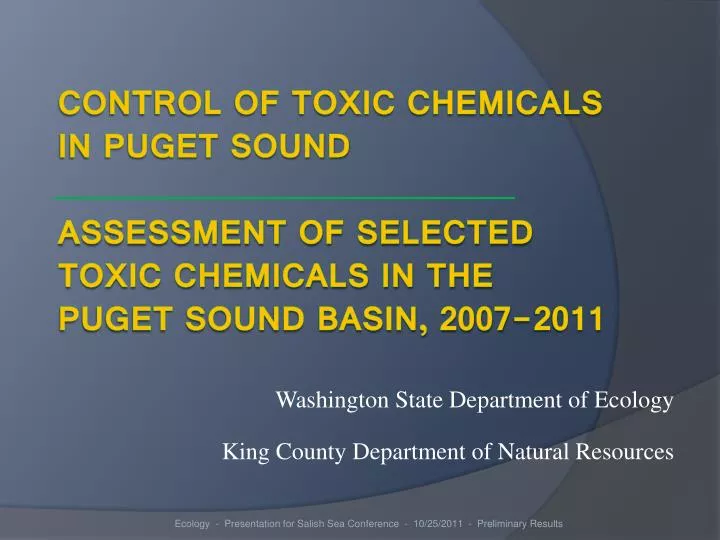 washington state department of ecology king county department of natural resources