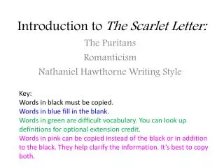 Introduction to The Scarlet Letter: