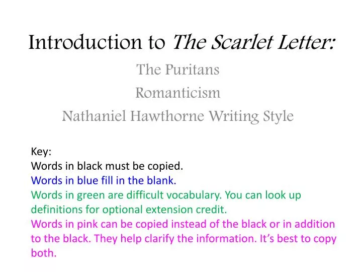 introduction to the scarlet letter