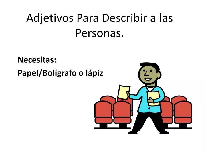 adjetivos para describir a las personas