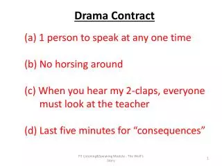 Drama Contract