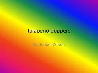Jalapeno poppers