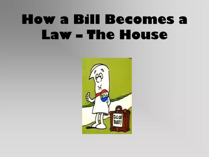 how a bill becomes a law the house