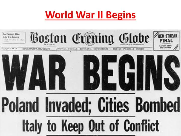 world war ii begins