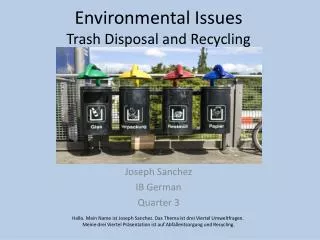 environmental issues trash disposal and recycling