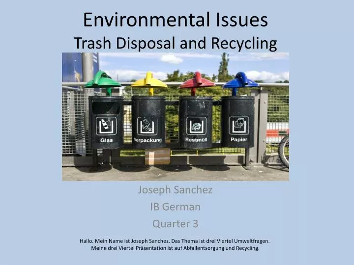 environmental issues trash disposal and recycling