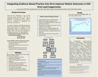 Integrating Evidence-Based Practice Into QI to Improve Patient Outcomes in HIV: