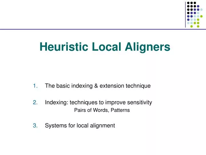 heuristic local aligners