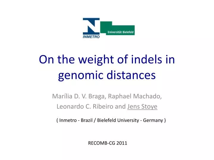 on the weight of indels in genomic distances