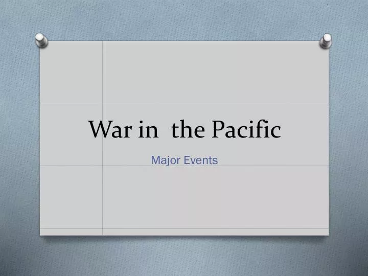 war in the pacific