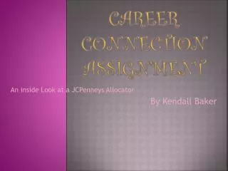 Career Connection assignment