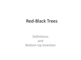 Red-Black Trees